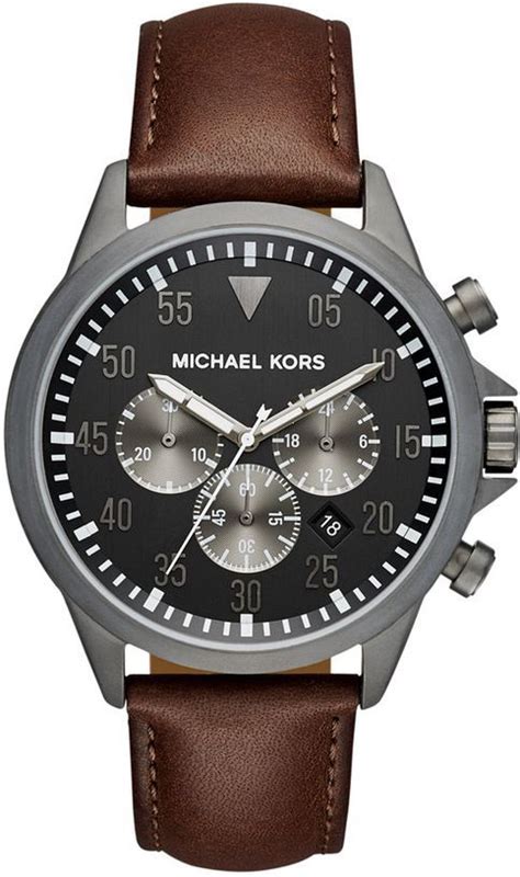 Michael Kors Watch Gage Chronograph Brown Mens MK8536